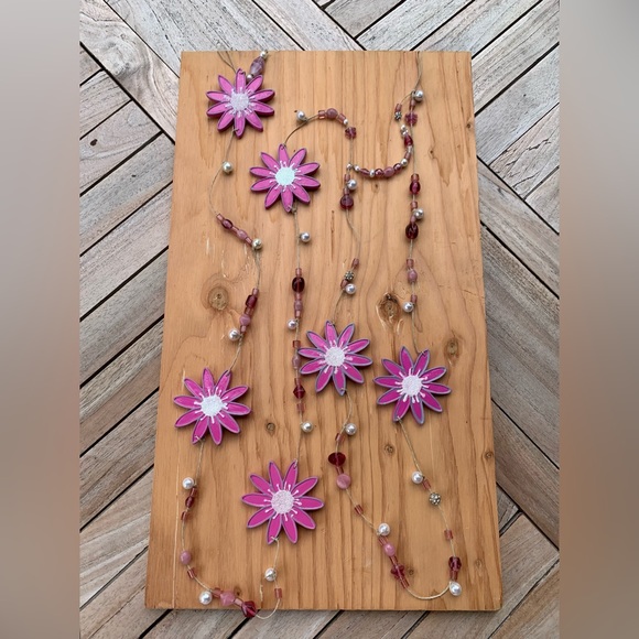 Pink Flower Beaded 84” Garland Strand - Picture 12 of 12